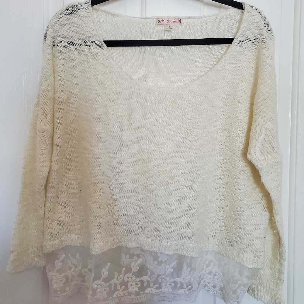 Sheer lace summer sweater